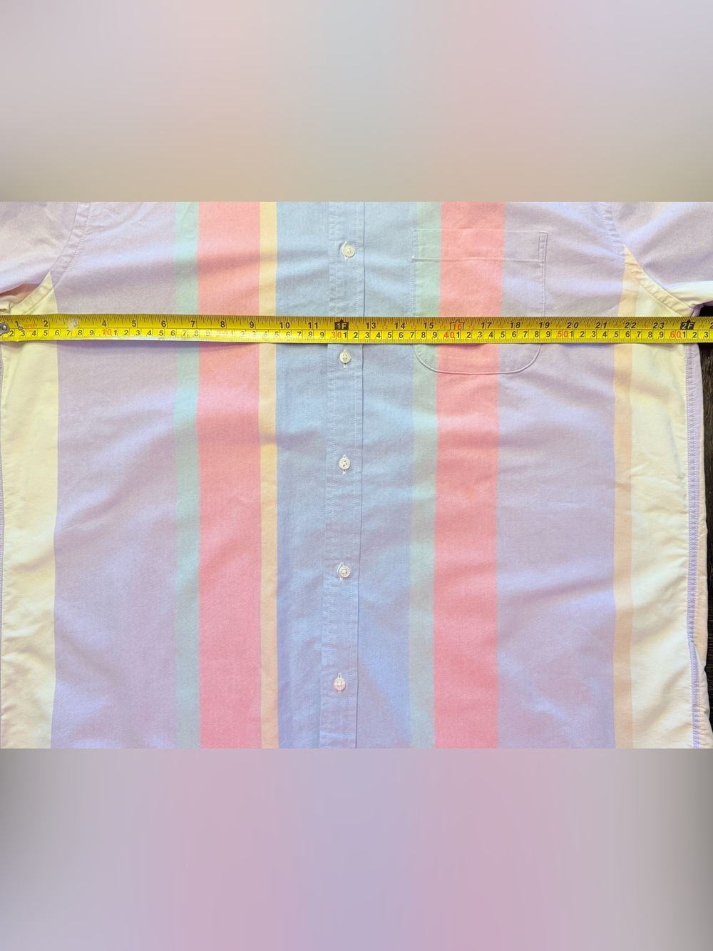 Brooks Brothers Friday Shirt Men's L Pastel Multicolor Stripe Button-Down - Picture 3 of 9